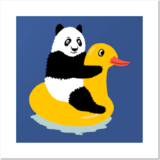 Panda Pool Float Posters and Art